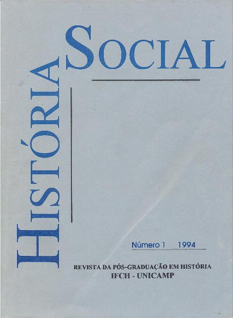 					Visualizar n. 1 (1994): Revista História Social 1
				
