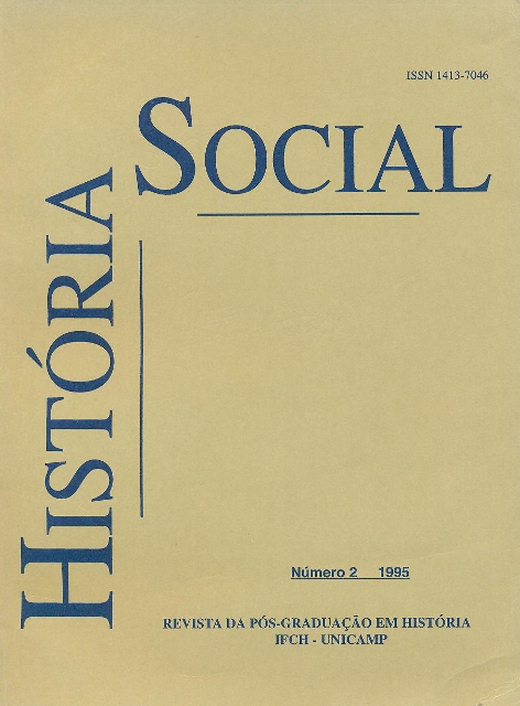 					Visualizar n. 2 (1995): História Social 2
				