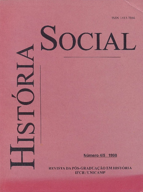 					Visualizar n. 4/5 (1997): História Social Inglesa
				